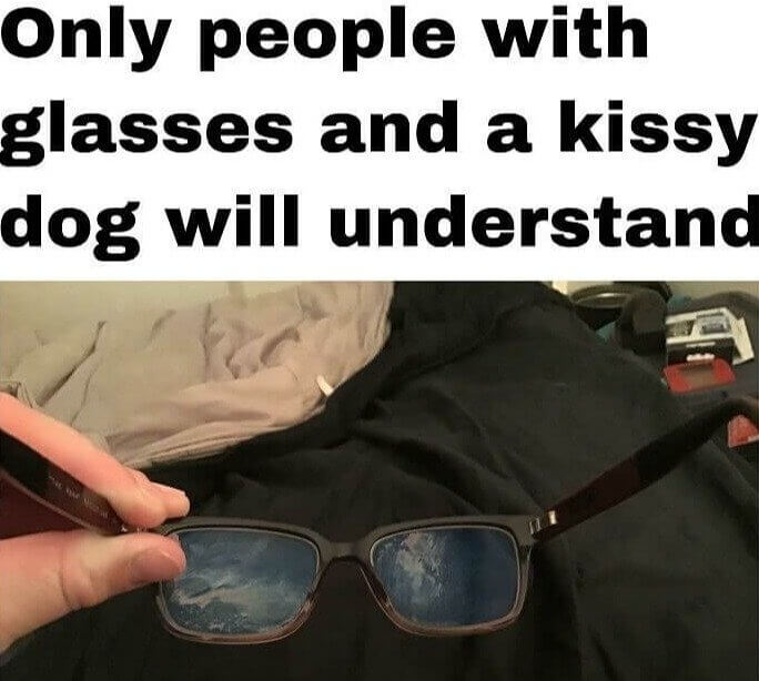 Nothing Like Dog Kisses on the Glasses