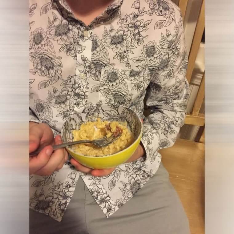 A Matching Shirt And Bowl