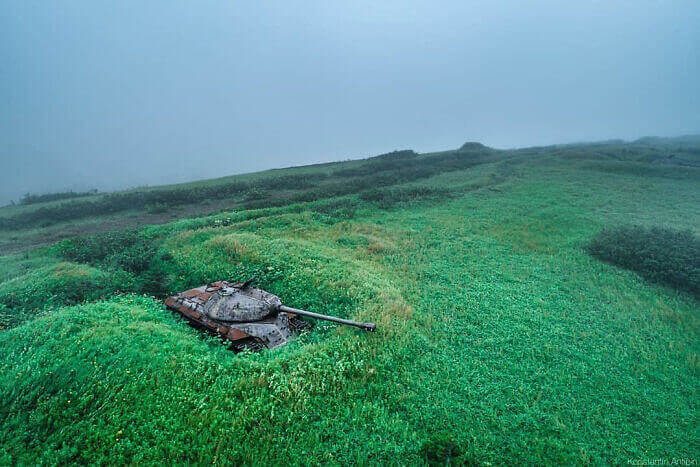 A Tank Abandoned And Covered Up